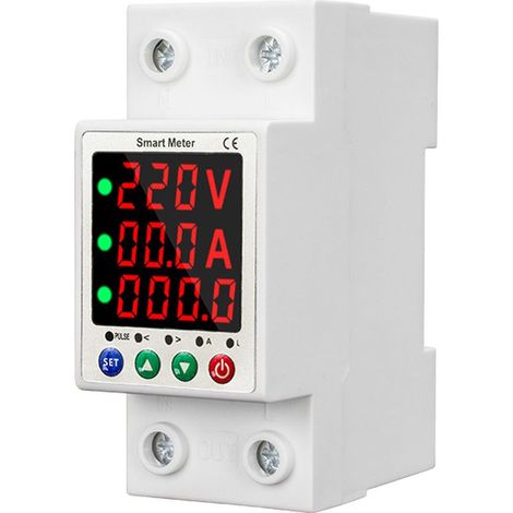 Protecteur à Réenclenchement Automatique - Disjoncteur Intelligent avec Comptage, Affichage LCD, Protection Surcharge/Sous-tension - pour Circuits Électriques (1/5)