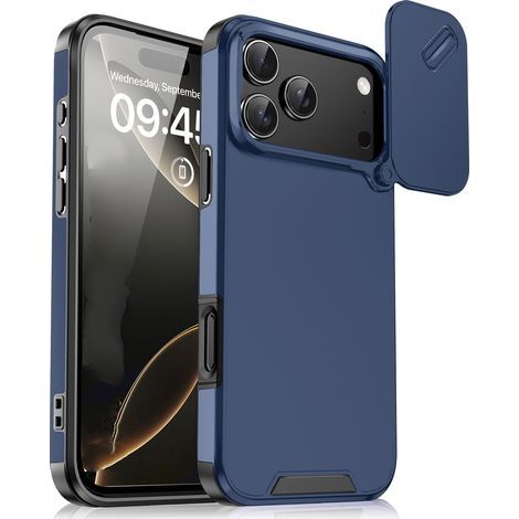 Custodia per telefono con 2 pellicole protettive trasparenti antiurto e resistenti agli impatti e una finestra anti-impronta. (1/5)