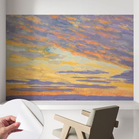 Papier peint adhésif autocollant pour salon chambre à coucher tendance et originale Ciel pastel 104x70 cm (1/5)
