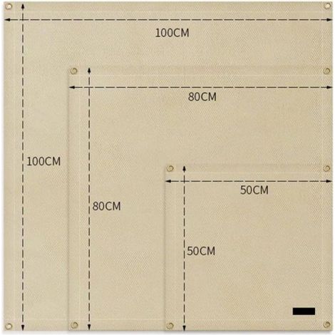 Tapis ignifugé léger 50 x 50 cm, protection de sol résistante pour barbecue, camping et toutes activités de plein air, lot de tapis de protection extérieur ignifugé (1/5)
