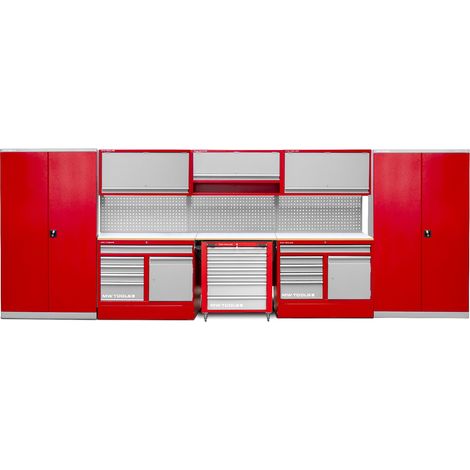 Mobilier d'atelier 5,5 m avec armoires et servante d'atelier MW Tools PRACO355WKK