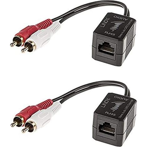 Cavo di prolunga audio stereo Lindy Cat.5/6 100M 2x RCA, 70460 (1/3)