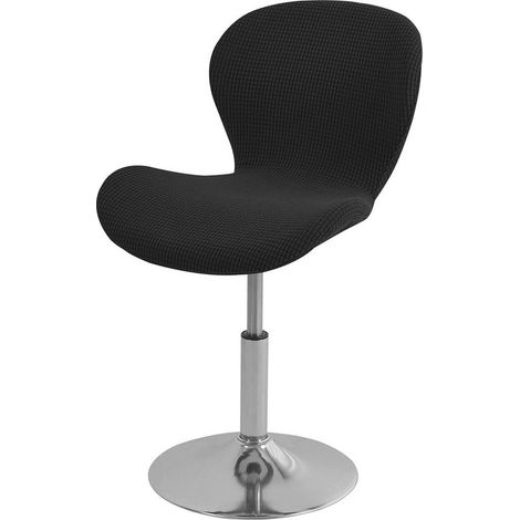 Housse de Tabouret de Bar Incurvé Extensible Housse de Chaise de Bar avec Dossier Elastique Couverture Tabouret Haute de Cuisine Noir (1/4)
