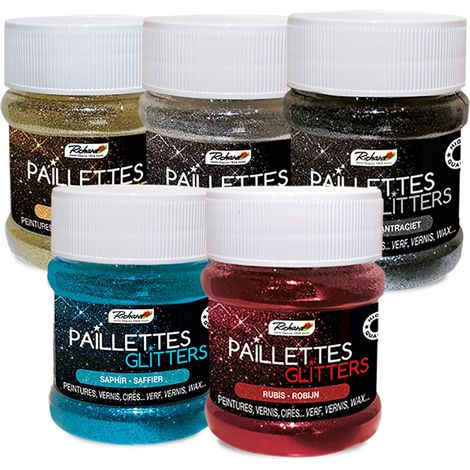 Colorante Glitter Argento Barattolo da 80 ml - Glitter