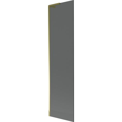 Mexen Next L Badewannenfaltwand 1-flügelig 50 x 150 cm, graphit, gold - 895-050-000-03-40-50 (1/5)