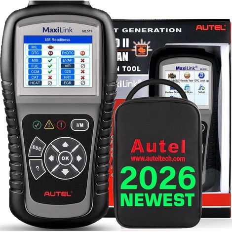 MaxiLink ML519 OBD2 Car Diagnostic Tool Scanner Supports All 10 OBD II Test Modes with Enhanced Mode 6, CAN EOBD Reader Error Code Reader - Upgraded Version of AL319 (1/5)