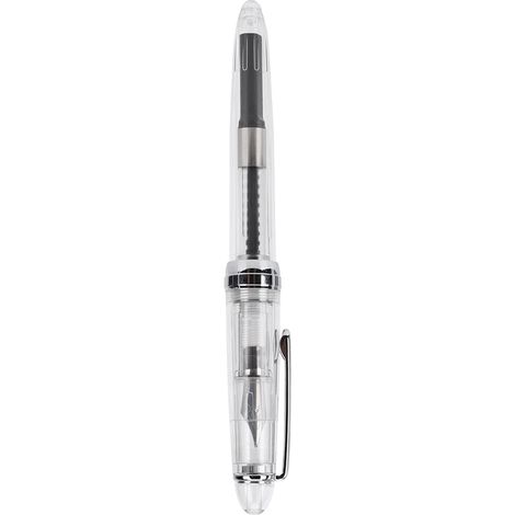 Stylo plume acrylique transparent élégant à plume iridium acier inoxydable pour bureau et école (1/5)
