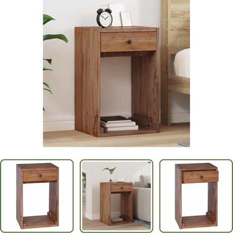 Tiroir - Table de chevet Marron 63 x 30 x 79 cm Bois de Mahogany Massif (1/5)