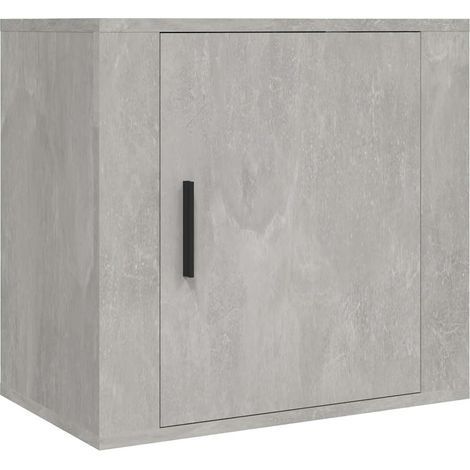 Maison Exclusive - Mesita de noche de pared gris hormigón 50x30x4 (1/5)