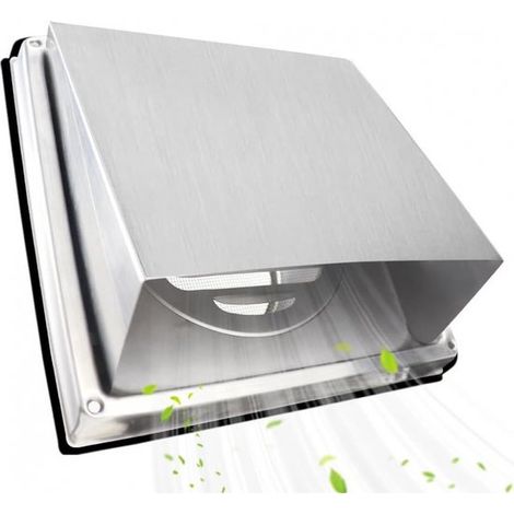 Rejilla de alivio de presión con campana extractora，Ø150 mm，Rejilla de alivio de presión，Acero inoxidable，Rejilla de ventilación (1/5)