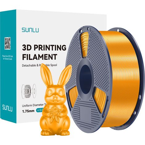 Filamento SUNLU PLA+ Seda 1,75 mm 1 kg (latón) (1/5)