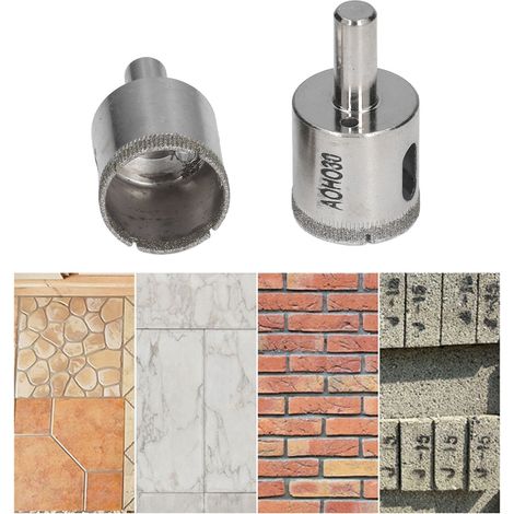 Foret scie cloche de 30 mm pour percer divers matériaux, y compris les matériaux durs et cassants. 2 pièces (emballage en sachet PE). (1/5)