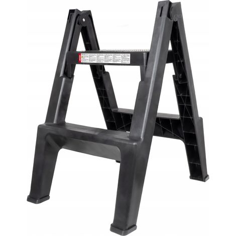 Taburete plegable tipo escalera de 51,5 cm y 150 kg amio-04267