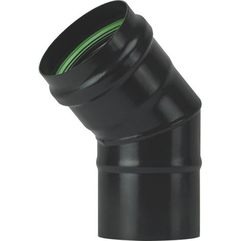Save GOMITO 45  ° PER STUFA A PELLET LIGHT SENZA GUARNIZIONE Col. Nero opaco  EE  cm. 8