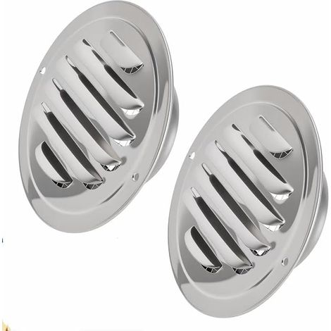 2 Pcs 70mm Stainless Steel Round Air Vent Grille with Insect Protection Pipe Grille for Kitchen Bathroom Garage (1/5)