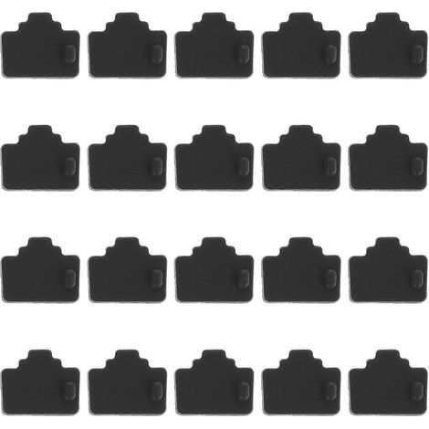 20 cache-poussière pour ports de routeur RJ45, capuchons d'interface Ethernet pour hub-1.50X1.00X0.50CM-Black (1/2)
