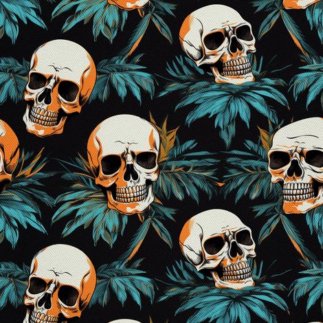 Tela Oxford decorativa para exteriores - Motivo de calavera I DX4246 (1/5)
