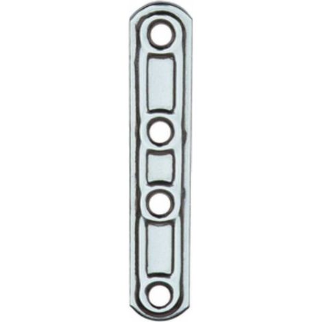 20 x PIASTRA 163IN LASTRINA DIRITTA INOX 4 FORI 15X60MM