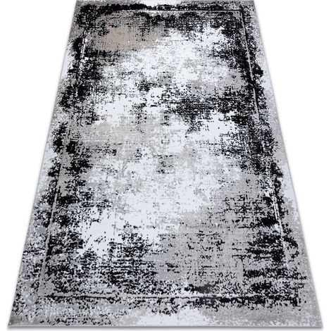 Modern GLOSS Teppich  8493 78 vintage, stilvoll, Rahmen grau / schwarz grey 80x150 cm