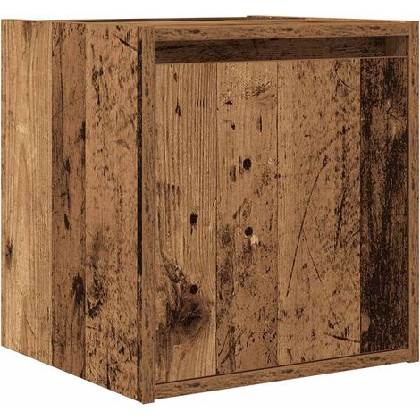 Maison Exclusive - Mesilla de noche de pared de madera vieja 38x3