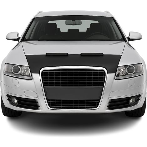 Protège Capot compatible avec Audi A6 C6 2005 à 2011, Bra de Capot Protection, Noir (1/5)