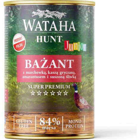 Wataha Hunt 95% Fagiano Junior con Mela, Mirtilli e Camomilla 400g