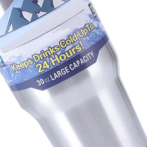 30oz (ca. 887 ml) silberner, isolierter Edelstahlbecher, kreativer Becher zum Selbstgestalten, Trinkflasche für Outdoor-Sportarten, trendiges Werbegeschenk (1/3)
