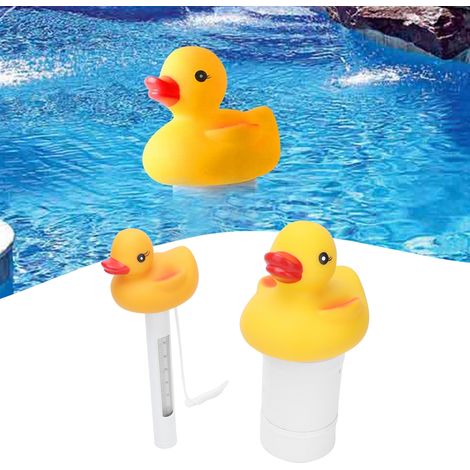 Kit de nettoyage de piscine, thermomètre pour canards, distributeur de médicaments pour canards (ensemble de deux pièces) (1/5)
