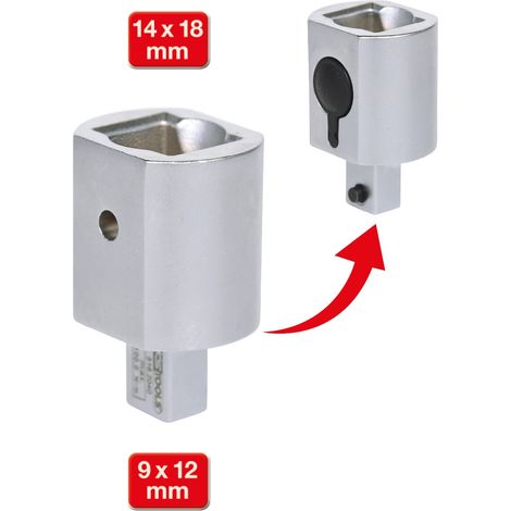 KS Tools 9x12 mm Einsteck-Adapter, auf 14x18 mm (1/4)