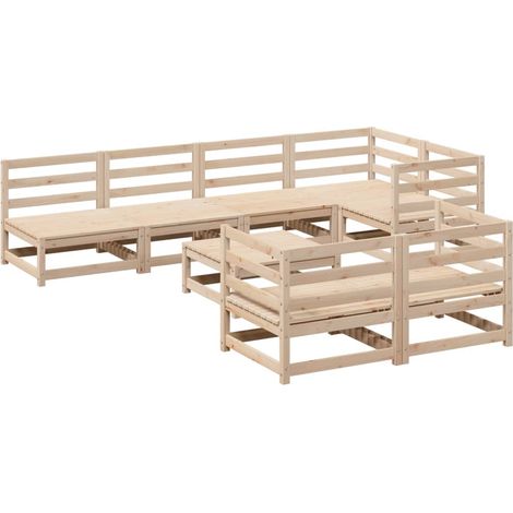 Maison Exclusive - 8-tlg. Garten-Sofagarnitur Massivholz Kiefer