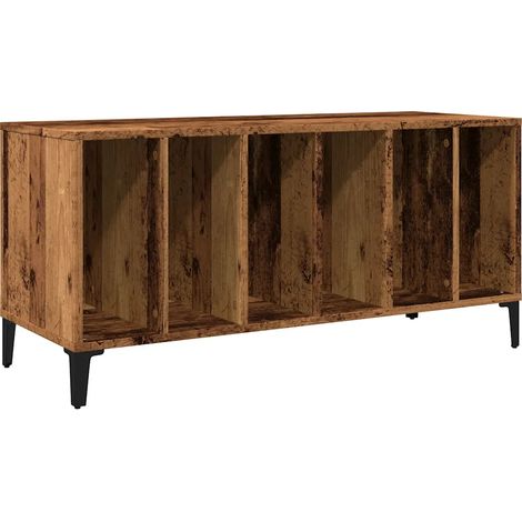 Armadio per dischi classico spazio di archiviazione 100 x 38 x 48 cm in legno vecchio legno 020051064