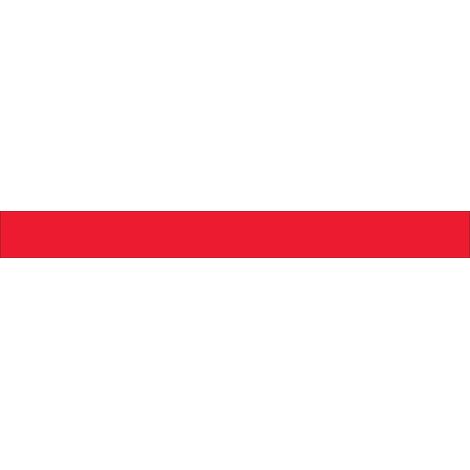 Lot 2 bandes 100mm x 1m - Lignes Pleines Rouge - 4641614