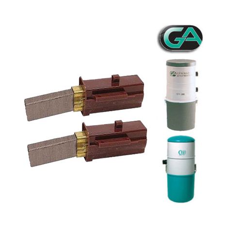 Jeu de charbon pour Général d'aspiration GA 200 Fabrication centrale avant 2005, Générale d'Aspiration 31050031 (1/2)