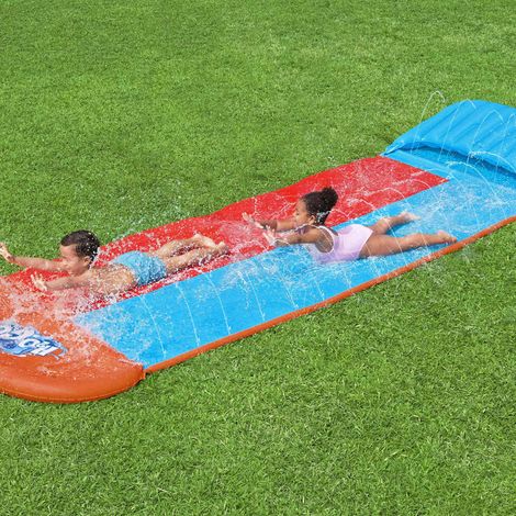 Bestway Toboggan aquatique H2OGO Tsunami Splash Ramp Toboggan double (1/5)