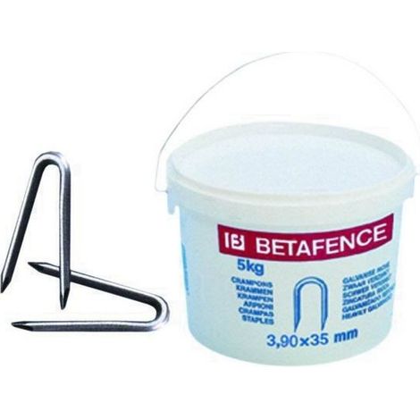 Betafence Punte Cambrette Zinco-Bezinal 5 Kg filo acciaio diametro 3,4 mm lunghezza 30 mm fissaggio reti su pali di legno