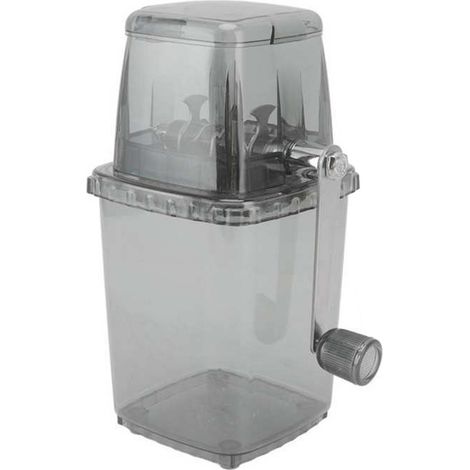Tragbarer, manueller 1,25-Liter-Eiscrusher mit Handkurbel – Schwarz-transparente Eiscrusher-Maschine für Zuhause, Camping und Outdoor-Aktivitäten (1/5)