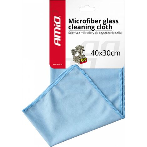 Streifenfreies Mikrofasertuch zur Reinigung von Fenstern und Spiegeln 30x40 cm amio-01747 (1/2)
