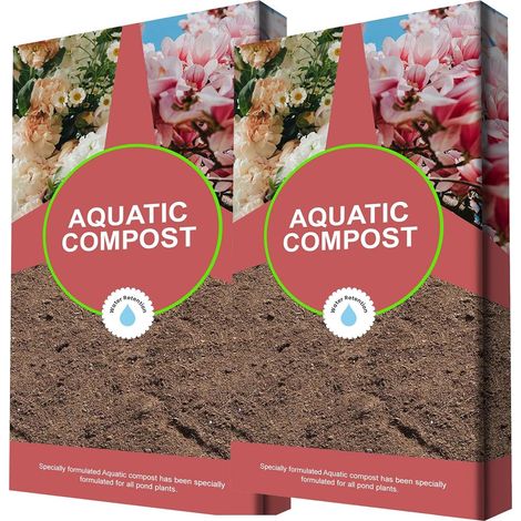 2 x 20L Aquatic Compost Nutrient-Rich Feed Soil With Loam & Grit