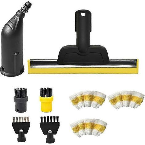 Accessoires pour nettoyeur vapeur Kärcher SC1, SC2, SC3, SC4 et SC5 : brosse ronde, brosses pour joints, raclette à vitres, chiffon en microfibre (1/5)