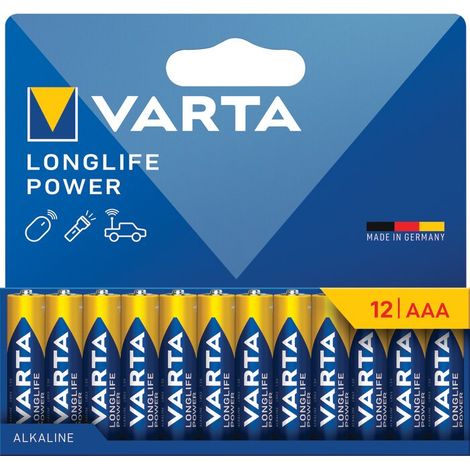 VARTA Batería Longlife Power Alka. AAA Micro LR03 1.5V 1Bli=12pcs