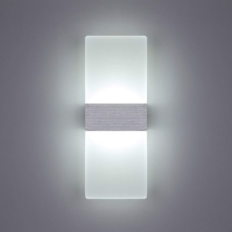 6W Applique Murale LED Intérieure 6000K Blanc Froid Lampe Murale en Acrylique Design Moderne Taille: 29x11CM (1/4)