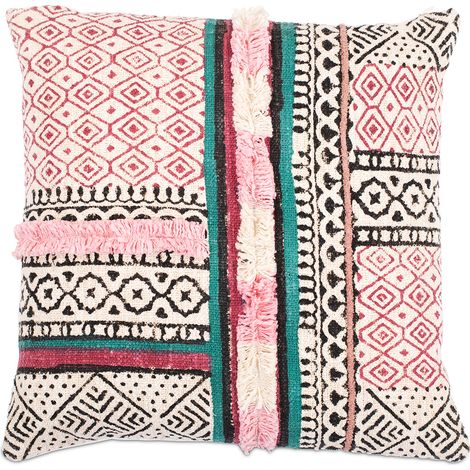Cuscino in stile boho Bali - Copertura e riempimento inclusi - Cecilia Multicolore