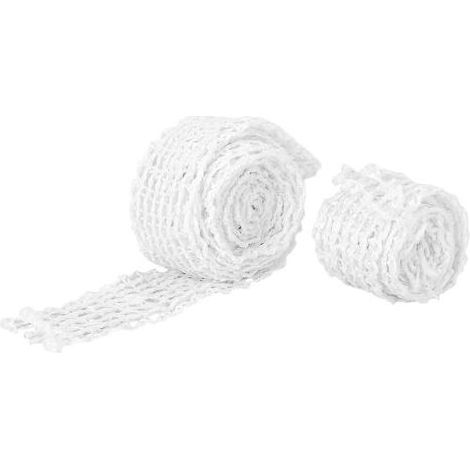 filets à viande en coton pour jambon, saucisses, rouleaux de saucisses, outils d'emballage pour hot-dogs et autres saucisses, outil de cuisine (1 m/3 m, 1 pièce de chaque)-300.00X4.50X1.00CM-White (1/4)