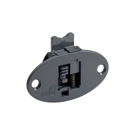 Pièce de guidage à visser pour armoires à 2 portes rentrantes slide line 55 plus - Décor : Anthracite - Matériau : Plastique - HETTICH (1/2)