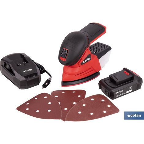 Ponceuse sans fil 20 V, 11 000 tr/min, base Velcro 10 x 14 cm, 0,86 kg (1/4)