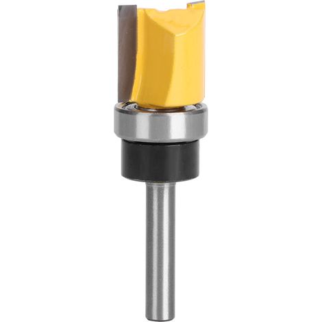 Fraise à affleurer droite 6x19x20mm pour défonceuse, queue de 1/4in, outil de coupe de bois, fraisage de finition, trimmer à bois. (1/5)