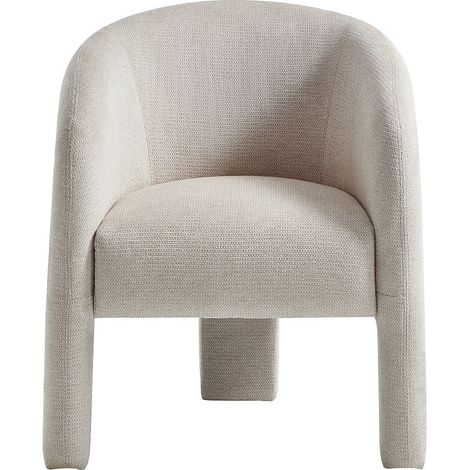 Fauteuil en tissu texturé beige ZELUVA de Maison Céphy (1/4)