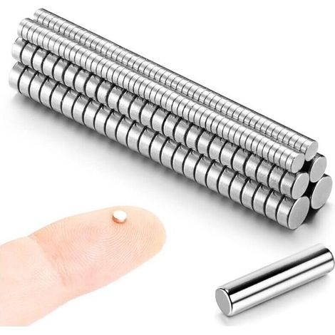 200 Mini Aimants - Petits Aimants Ronds - 100pcs 3X1mm, 50pcs 4x2mm, 50pcs 5x2mm Aimants en Néodyme Aimants en Terres Rares (1/5)