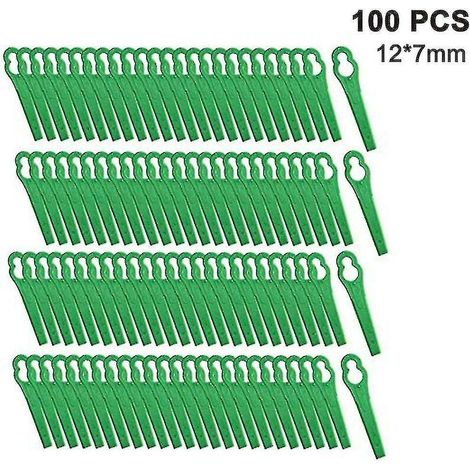 Lames de coupe-herbe en plastique, 100 pièces, sans fil, de haute qualité (1/4)