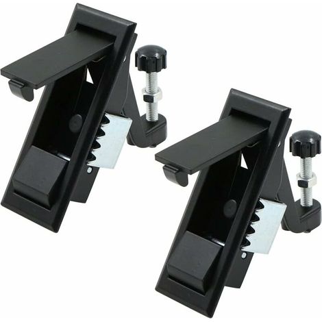 Lot de 2 serrures de porte armoire à bouton poussoir, noires, pour camping-car, caravane, bateau – DELKEVIC